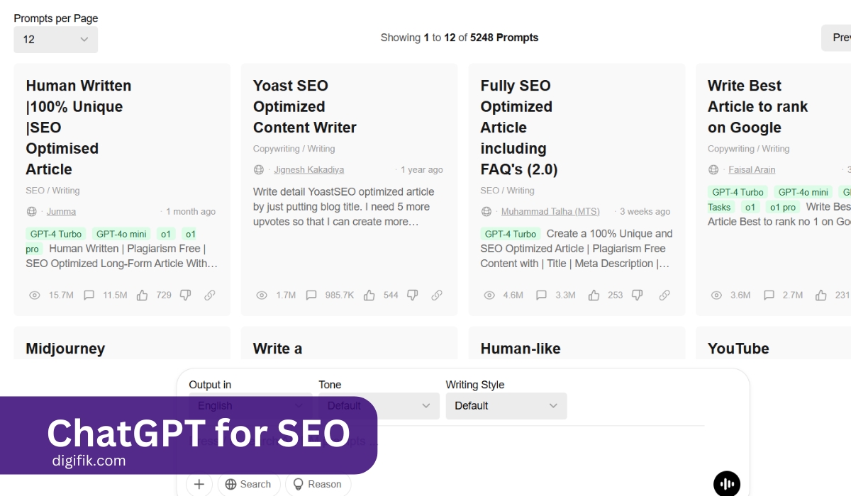 ChatGPT for SEO