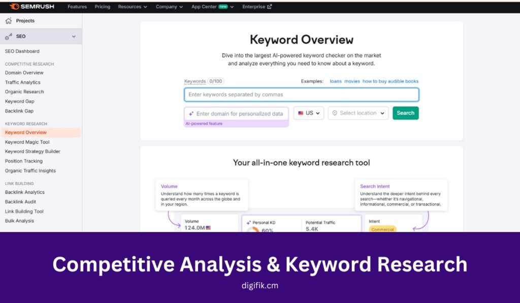 Competitive Analysis & Keyword Research